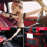 Universal Car Seat Net Pocket Handbag Holder Organizer Storage Bag Between Seats