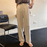 Draped wide-leg pants