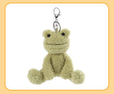 Frog Schoolbag Pendant Keychain Cute Plush Doll