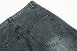 Men's Marble Pattern Washed And Worn Jeans