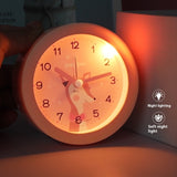 Internet Celebrity Student Little Alarm Clock Mute Scanning Movement Cartoon Wholesale Direct Sales Seat