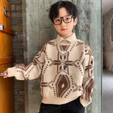 Super Western Style Fashionable Tops Fall Winter Stretch Knit Sweater