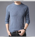 Solid-color round neck sweater