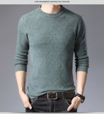 Solid-color round neck sweater