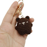 Mini Bear Handmade Woven Pendant Cute Wool Knitted Keychain