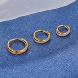 G23 Stainless Steel High-grade Piercing Jewelry Zircon Nose Ring