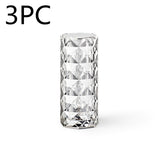 Nordic Crystal Lamp USB Table Lamps Bedroom Touch Dimming Atmosphere Diamond Night Light Rose Projector Lamp Decor