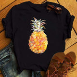 Female T-shirt Fashion Pineapple Print Top