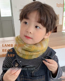 Warm All-matching Plaid Knitted Children's Neckerchief