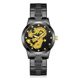 Golden Dragon Watch Alloy Steel Band Quartz Watch