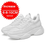 Invisibly Heightened Shoes 10CM White Shoes Heightened Sneakers