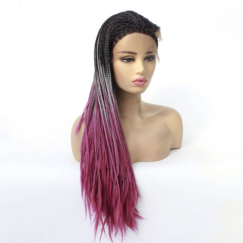 Europe Lady Double Braided Wig Black Fro