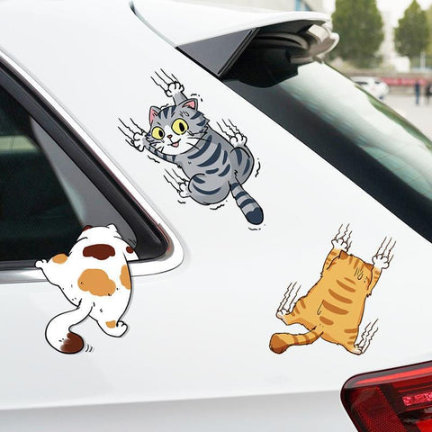 Personalized Cat Cartoon Car Doctor Blade Cover Sticker Suit