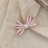 Side Clip Bangs Pearl Bow A Pair Of Hairclips Duckbill Clip