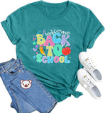 Back To Shcool Printed Colored Cotton T-shirt