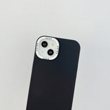 Diagonal Strap Black Phone Case Solid Color Protective Cover