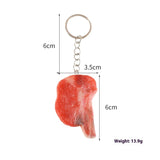 Food Meat Ribs Keychain Creative Pendant Shooting Props