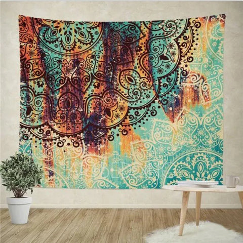 Sevenstars Bohemian Mandala Tapestry Hippie Floral Tapestry Sketched Flower Tapestry Art Print Tapestry For Room