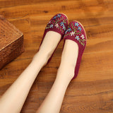 Women's Middle-aged And Elderly Soft-soled Embroidered Dance Shoes