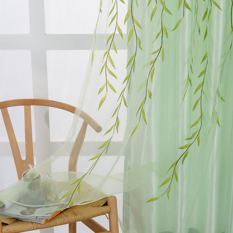 Exquisite Transparent Printed Curtains