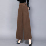 Fleece wide-leg pants