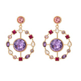 Fashion Colorful Rhinestone Special-shaped Earrings