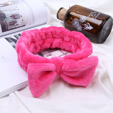 Coral Velvet Bow Cross Hairband