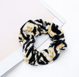 Vintage leopard spotted hair circle fabric hair accessory