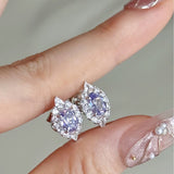 Super Shiny Lilac Zircon Ring Fashion Minority Design