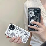 Anti-falling Of Vintage Flower Mobile Phone Case