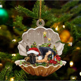 Explosive Christmas Dog Pendant Double-sided Pattern Acrylic