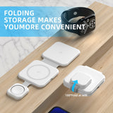 3 In 1 Magnetic Foldable Wireless Charger Charging Station Multi-device Folding Cell Phone Wireless Charger Gadgets