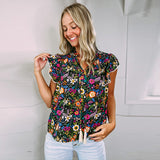 Women's Lace Chiffon Fashion Short Sleeve