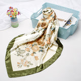 Women's Vintage Printed Silk Scarf