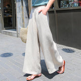 Cotton wide-leg pants