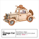 Robotime Rolife Vintage Car Model 3D Wooden Puzzle Toys For Chilidren Kids