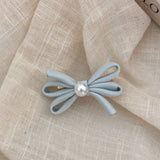 Side Clip Bangs Pearl Bow A Pair Of Hairclips Duckbill Clip