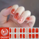 Finger Baking-free Gel Nail Stickers Simple Grid Line Nail Sticker One Piece Dropshipping