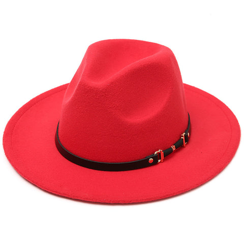 Casual Personality Jazz Hat All-match Woolen Big Brim