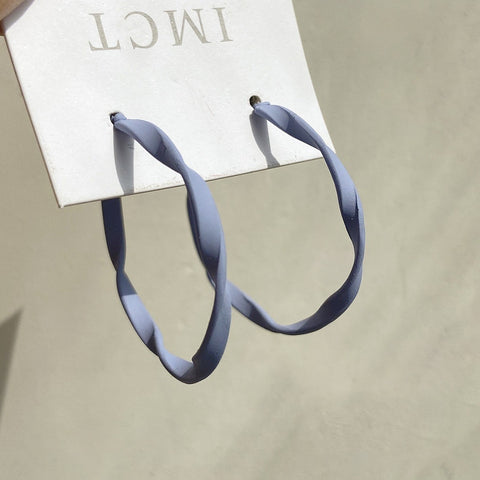 Japanese And Korean Minimalist Design Wave Pattern Geometric Ring Earrings Earrings, Personalized And Versatile Earrings