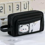 Large Capacity Cartoon Transparent Pencil Case