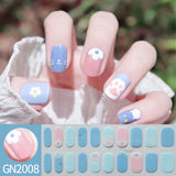 Finger Baking-free Gel Nail Stickers Simple Grid Line Nail Sticker One Piece Dropshipping