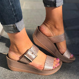 Women's Casual And Fashionable Versatile Leather Sandals