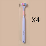 Three-sided Macaron Soft Bristle Toothbrush Care Safety Toothbrush Teeth Deep Cleaning Portable Travel