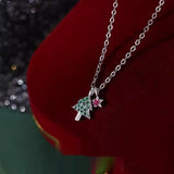 Christmas Small Tree Necklace Collarbone Chain High-end Pure Silver Light Luxury Niche 925