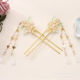 Antique Hanfu Headdress Tassel Bride Hairpin Step Shaking Insert Comb Hair Jewelry