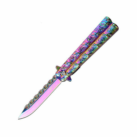 The Unique Car Sticker Of Butterfly Knife Is Funny