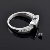 European And American Stainless Steel Heart Shape With Diamond Ring Multi-specification Open Perfume Bottle