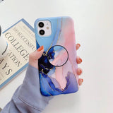 Frosted marble pattern mobile phone case