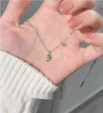 Christmas Small Tree Necklace Collarbone Chain High-end Pure Silver Light Luxury Niche 925